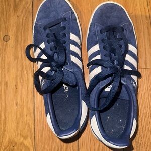 blue adidas campus shoes